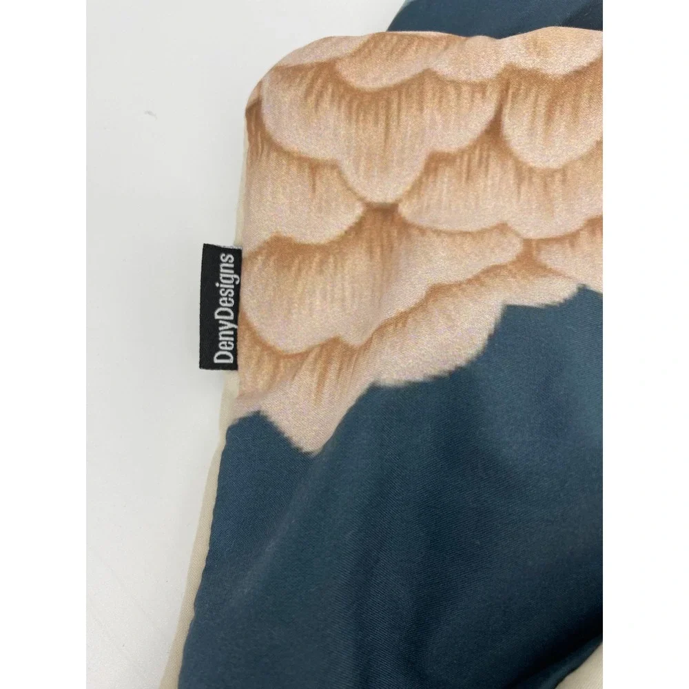 Deny‎ Designs Twin XL Duvet Cover Floral Bird Blue Beige Botanical Bedding